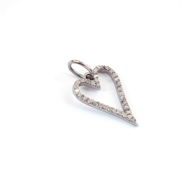 Diamond Heart Pendant/Diamond Jewelry/22x12 Heart Necklace/Pave Diamond Pendant/Heart Pendant/Fine Jewelry/Bridal Jewelry/Gift For Her