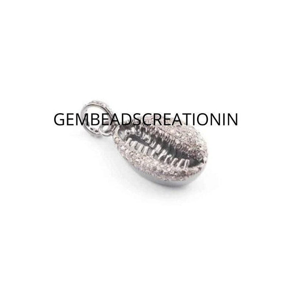 Diamond Cowrie Pendant/Pave Diamond Pendant/34x15mm Cowrie Shell Necklace/One Of A Kind /Necklace Pendant/Dainty Art Deco/Push Present/Gifts