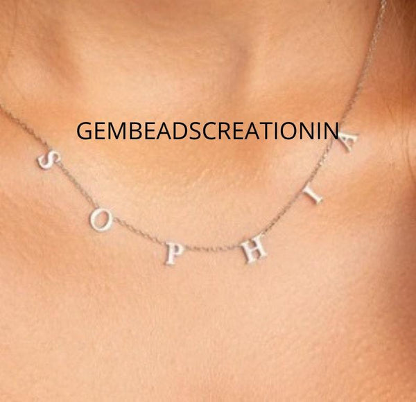 Name Necklace/Letter Necklace/Minimalist Necklace/14K Gold Name Necklace/Personalized Necklace/Perfect Gift For Her/Handmade Initial Letter