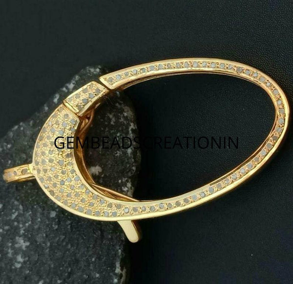 Pave Diamond Clasp 925 Silver Handmade Finish Lock Lobster Lock Findings Lobster Clasp Necklace Connector Jewelry