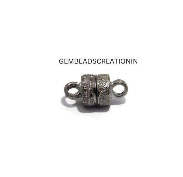 9x17mm Pave Diamond Magnet Lock/Diamond Lock/Diamond Magnetic Clasp/Diamond Link Clasp/Bracelet Necklace Lobster/Handmade Jewelry Findings