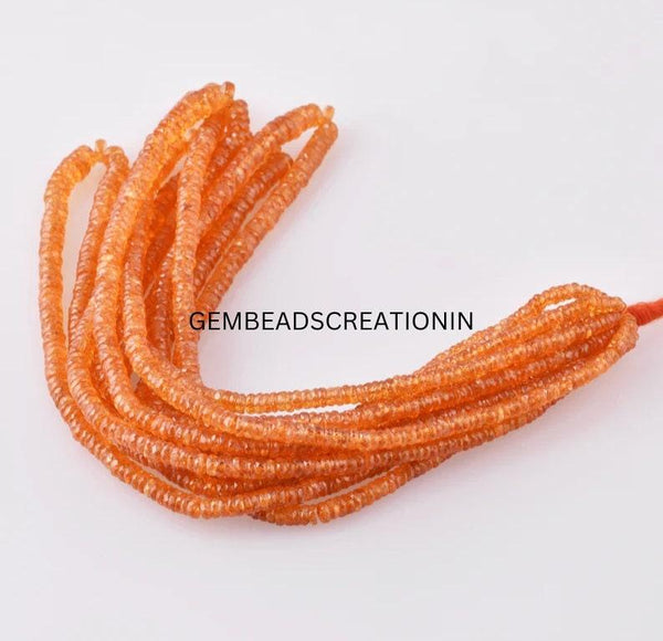 3-7MM Spessartite Garnet Gemstone Faceted Beads Necklace/Spessartite Rondelle Necklace/Spessartite Mandarin Garnet/Handmade Jewelry/Gifts